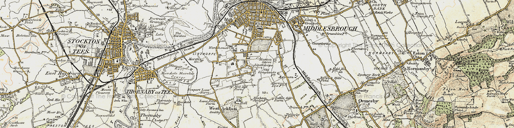 Old map of Marton Grove in 1903-1904