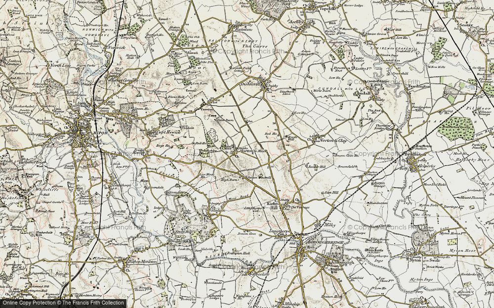 Old Map of Marton-le-Moor, 1903-1904 in 1903-1904