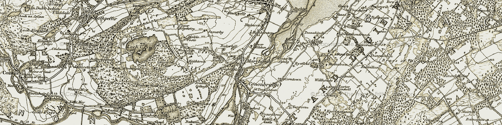 Old map of Maryburgh in 1911-1912