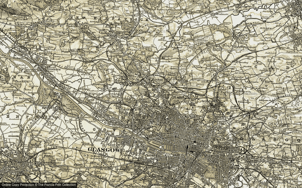 Old Map of Maryhill, 1904-1905 in 1904-1905