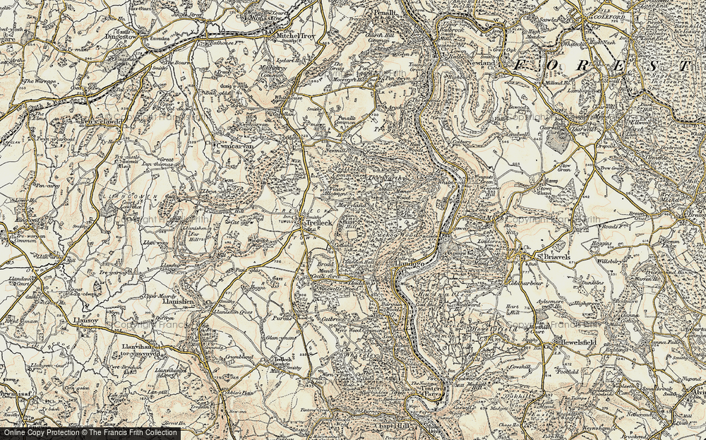 Old Map of Historic Map covering Beacon Hill in 1899-1900