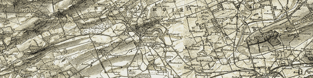 Old map of Ballinshoe in 1907-1908