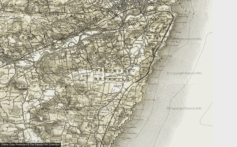Old Map of Marywell, 1908-1909 in 1908-1909