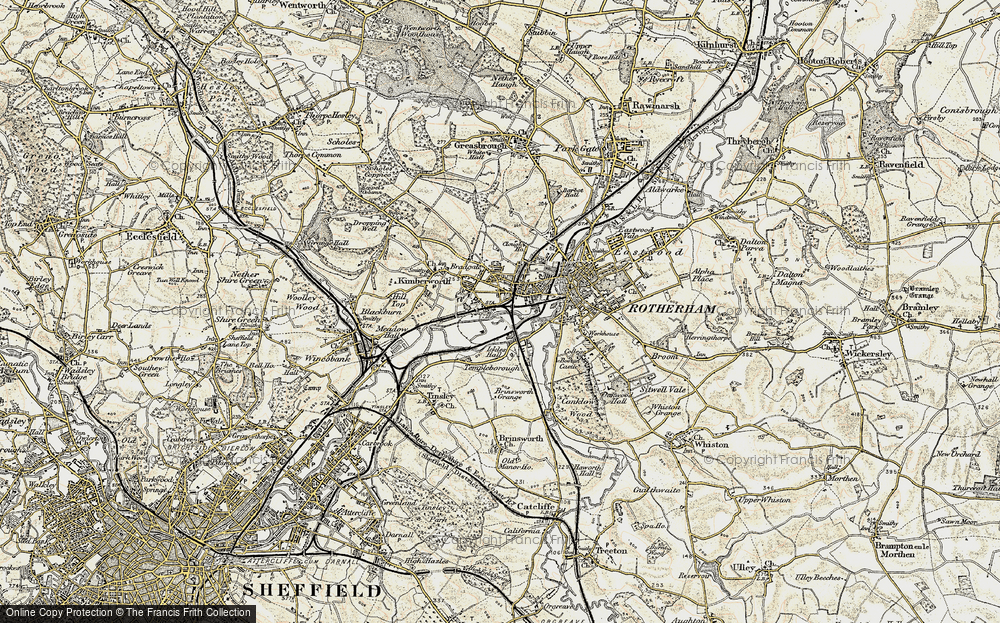 Old Map of Masbrough, 1903 in 1903