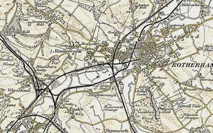 Old map of Masbrough in 1903