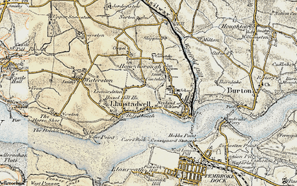 Old map of Mascle Bridge in 1901-1912