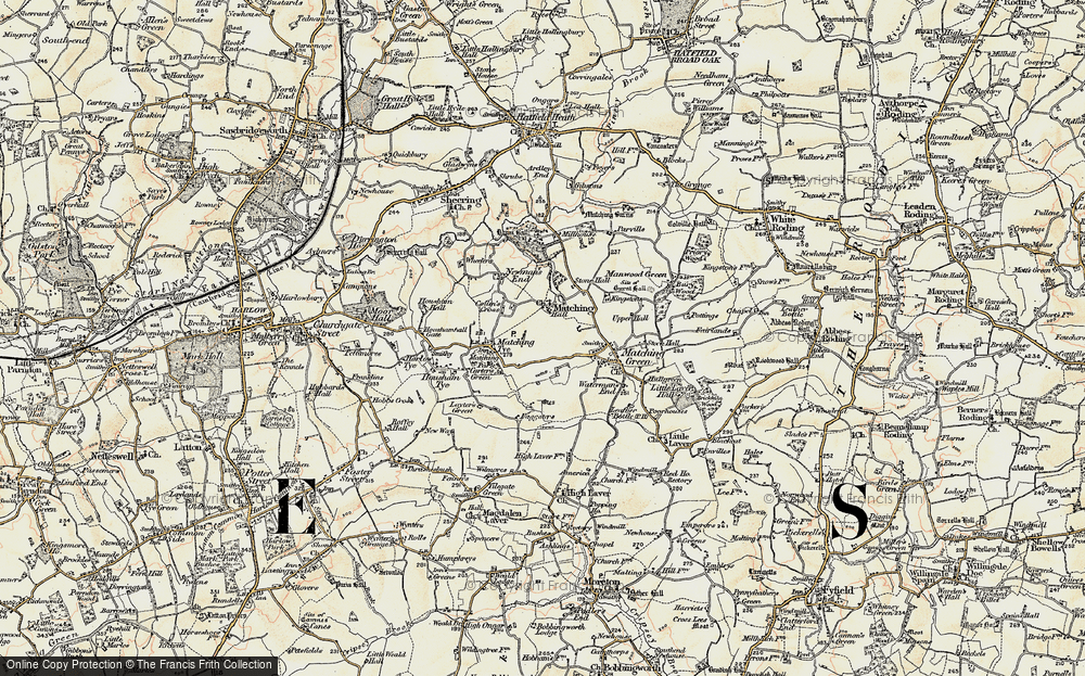 Old Map of Matching, 1898 in 1898
