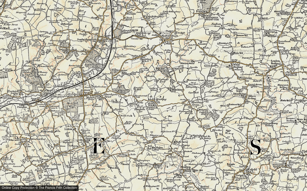 Old Map of Matching Tye, 1898 in 1898
