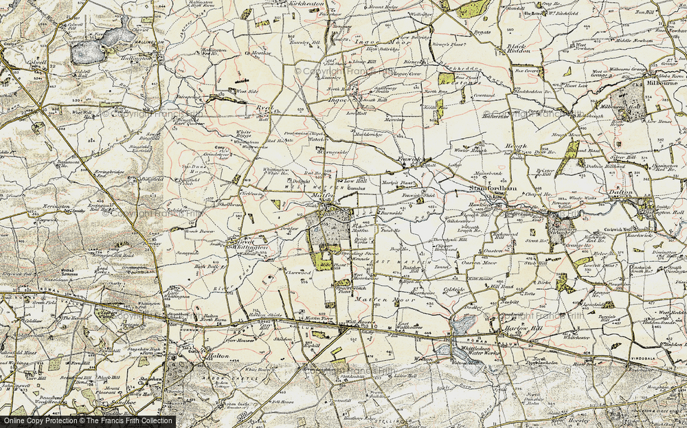 Old Map of Matfen, 1901-1903 in 1901-1903
