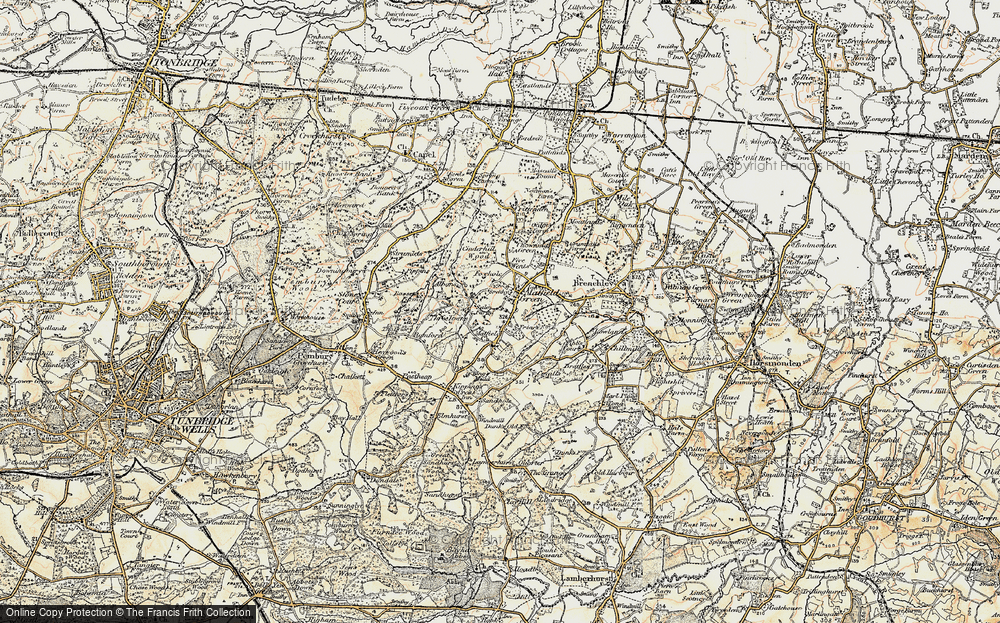 Old Map of Matfield, 1897-1898 in 1897-1898