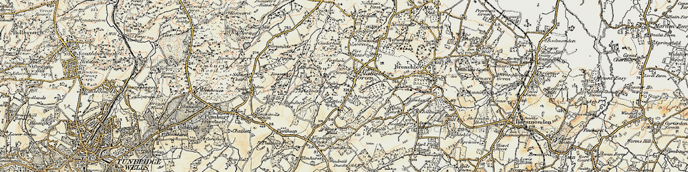 Old map of Matfield in 1897-1898