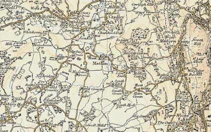 Old map of Mathon in 1899-1901