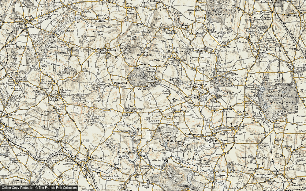 Old Map of Matlaske, 1901-1902 in 1901-1902