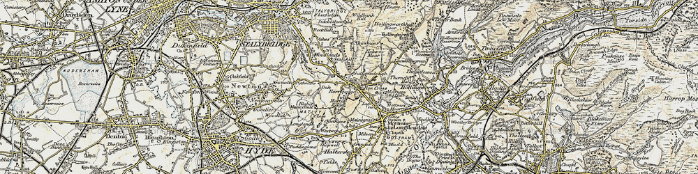 Old map of Matley in 1903