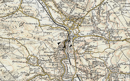 Old map of Matlock Bridge in 1902-1903