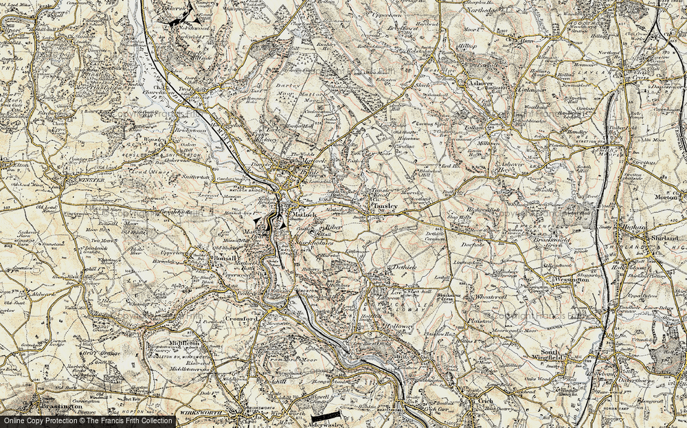 Old Map of Matlock Cliff, 1902-1903 in 1902-1903