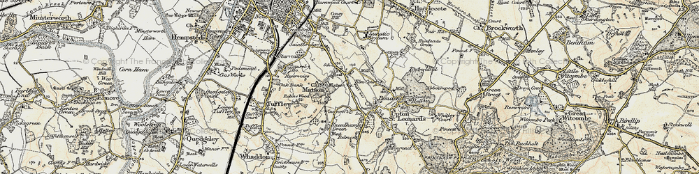 Old map of Matson in 1898-1900