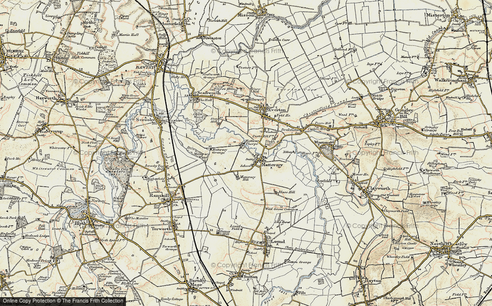 Old Map of Historic Map covering Blaco Hill in 1903
