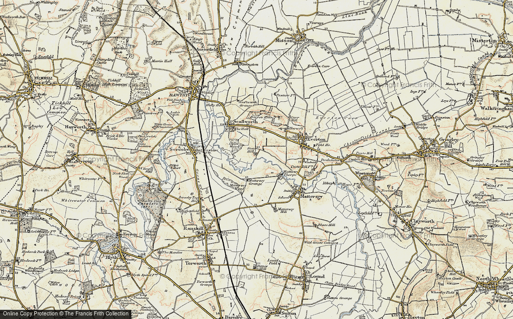 Old Map of Mattersey Thorpe, 1903 in 1903