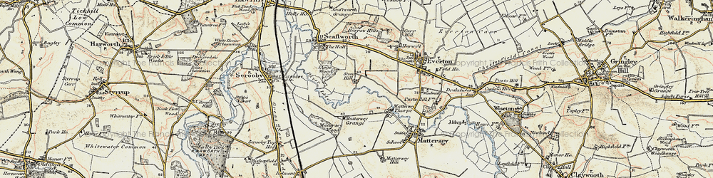 Old map of Mattersey Thorpe in 1903
