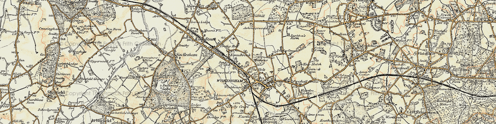 Old map of Matthewsgreen in 1897-1909