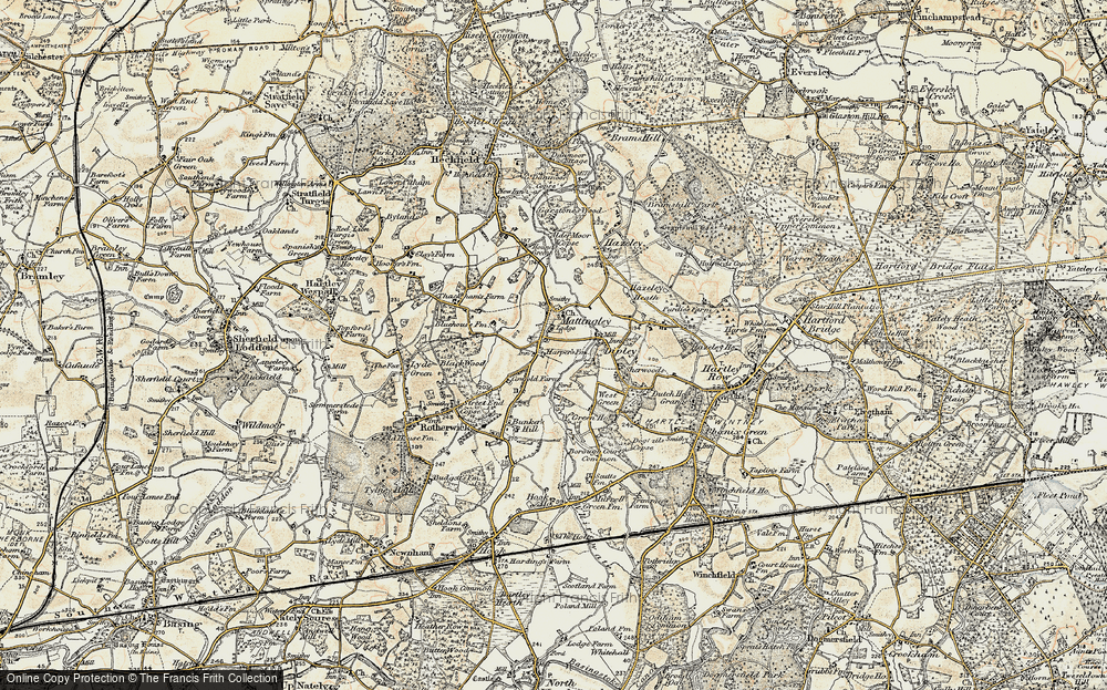 Old Map of Mattingley, 1897-1909 in 1897-1909