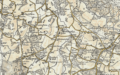 Old map of Mattingley in 1897-1909