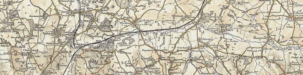 Old map of Maudlin in 1898-1899