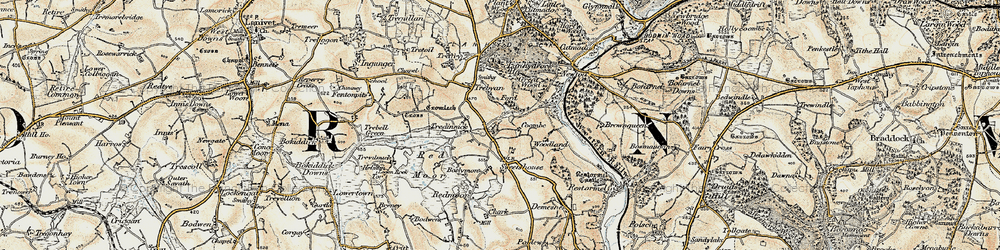 Old map of Maudlin in 1900