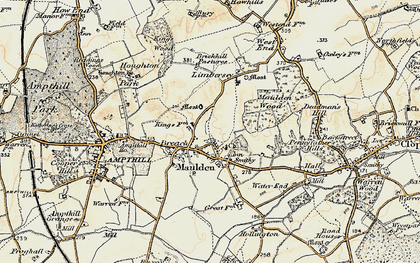 Old map of Maulden in 1898-1901