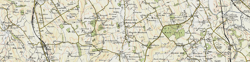 Old map of Bridgedale Brow in 1901-1904