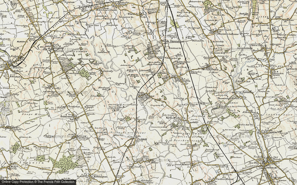 Old Map of Historic Map covering Maunby Demesne in 1903-1904