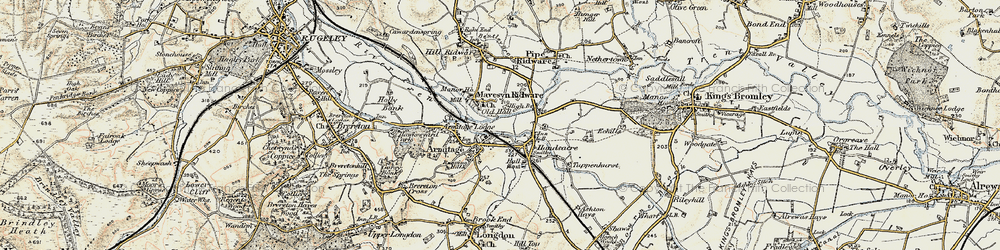 Old map of Mavesyn Ridware in 1902