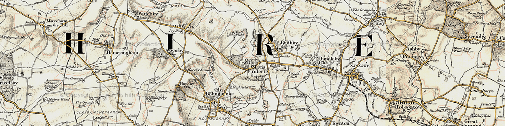 Old map of Mavis Enderby in 1902-1903