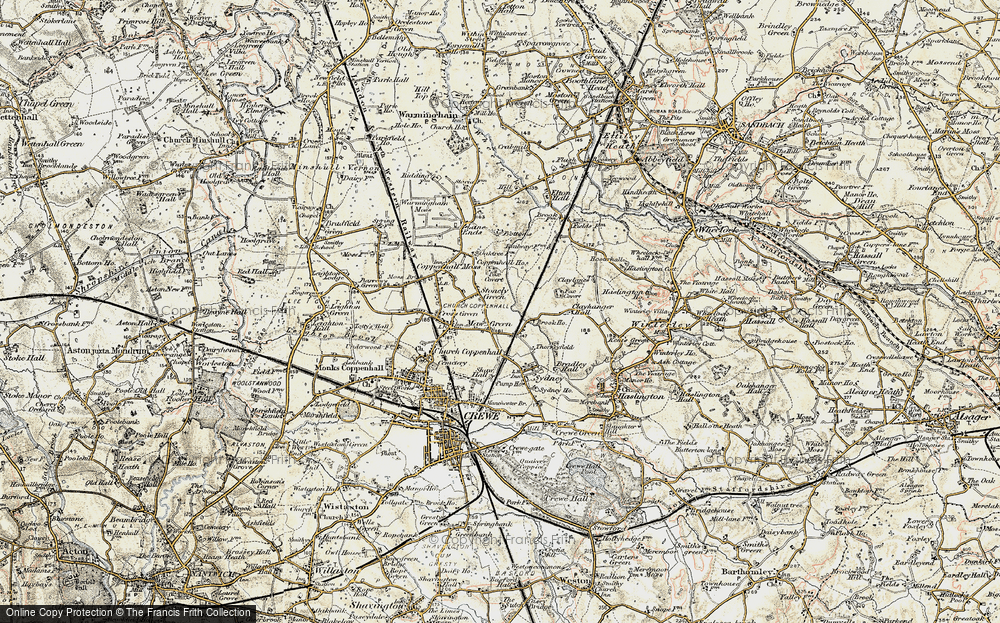 Old Map of Maw Green, 1902-1903 in 1902-1903
