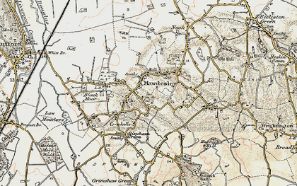 Old map of Mawdesley in 1903