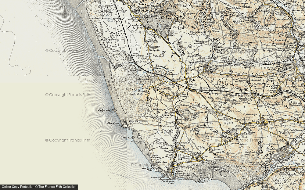 Old Map of Mawdlam, 1900-1901 in 1900-1901