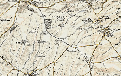 Old map of Mawsley Village in 1901-1902