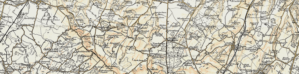 Old map of Maxted Street in 1898-1899