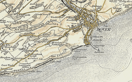 Old map of Maxton in 1898-1899