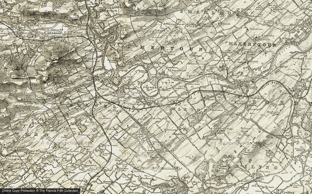 Old Map of Historic Map covering Lilliardsedge in 1901-1904