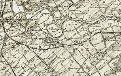 Old map of Broomhall in 1901-1904