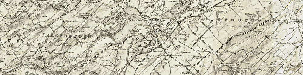 Old map of Maxwellheugh in 1901-1904