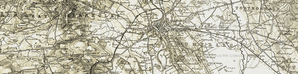 Old map of Maxwelltown in 1901-1905