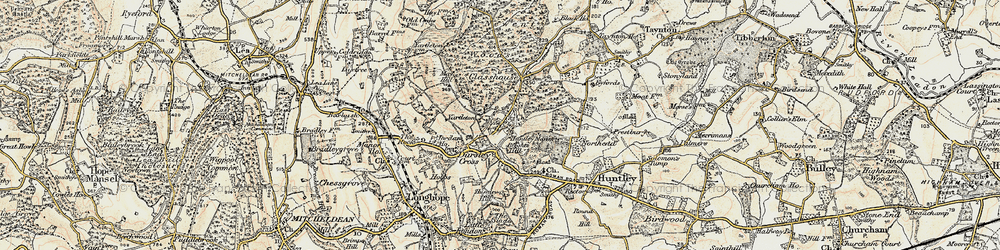 Old map of May Hill Village in 1899-1900