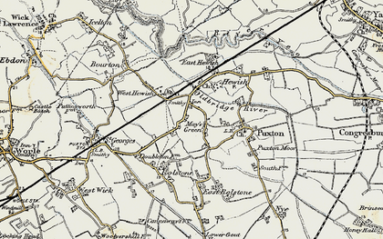 Old map of May's Green in 1899-1900