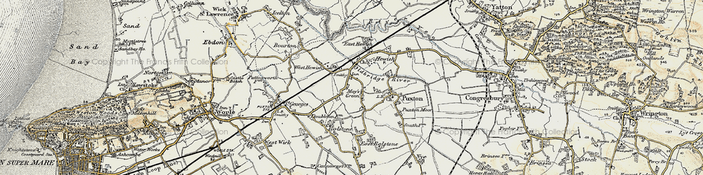 Old map of May's Green in 1899-1900