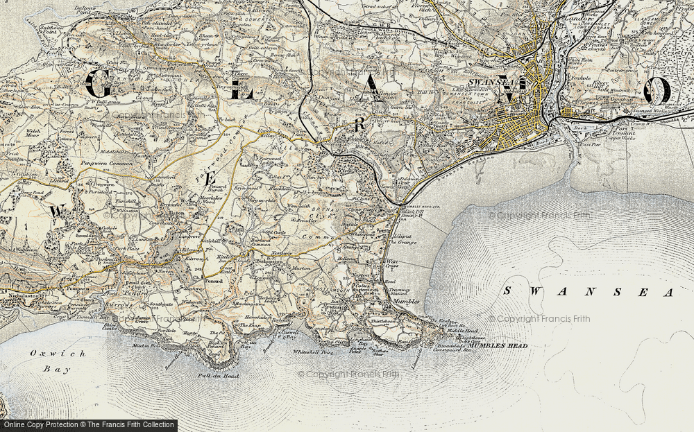 Old Map of Mayals, 1900-1901 in 1900-1901