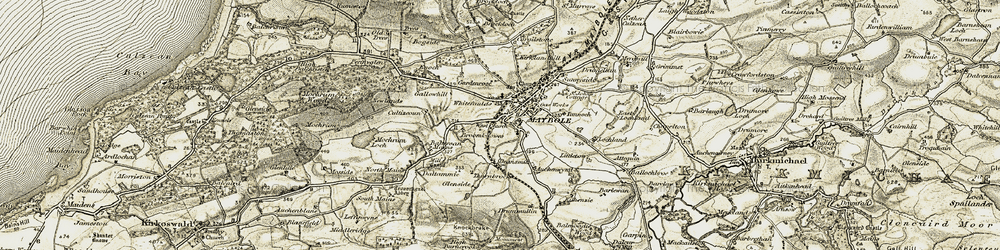Old map of Maybole in 1905