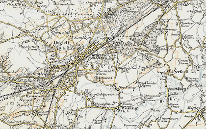 Old map of Maybury in 1897-1909